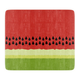 Rotes Wassermelon Slice Glasschnitt-Board Schneidebrett