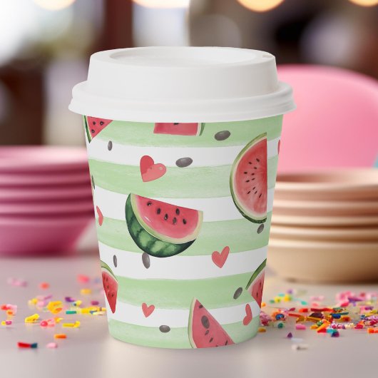 Rotes Wassermelone-Muster, Sommer-Party Pappbecher