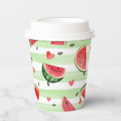 Rotes Wassermelone-Muster, Sommer-Party Pappbecher (Vorderseite)