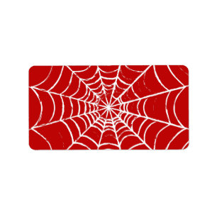 Rotes Web Adressaufkleber