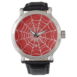 Rotes Web Armbanduhr