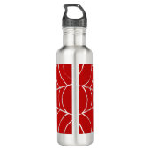 Rotes Web Edelstahlflasche (Rückseite)