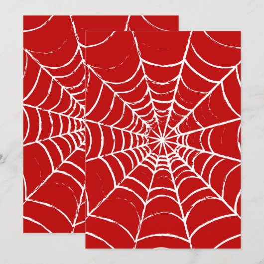 Rotes Web Einladung (Vorne/Hinten)