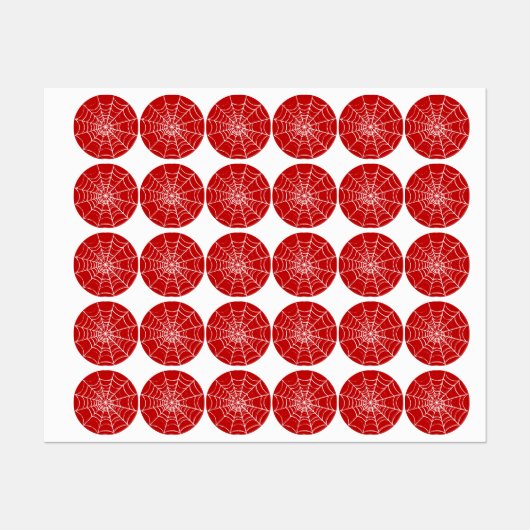 Rotes Web Etiketten (Blatt)