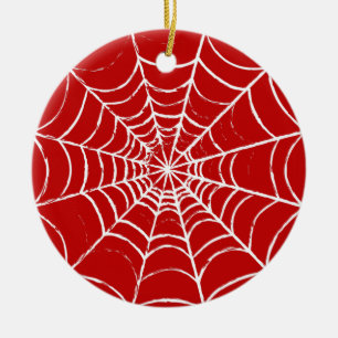Rotes Web Keramik Ornament