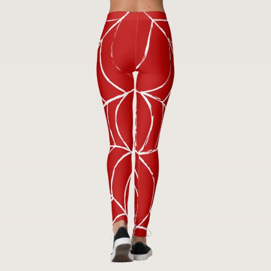 Rotes Web Leggings (Rückseite)