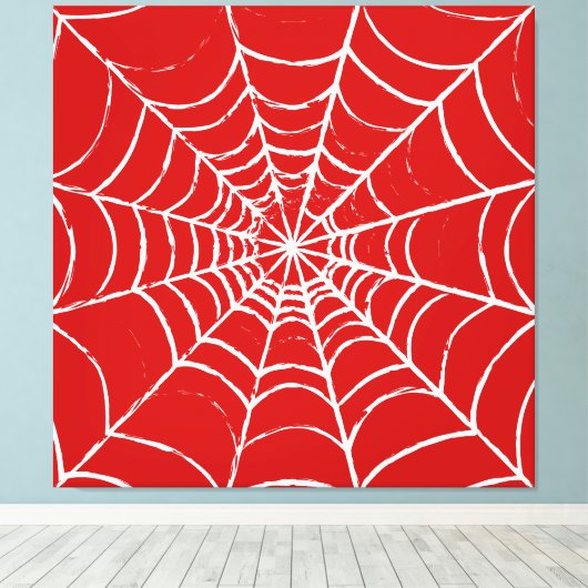Rotes Web Leinwanddruck (Insitu (Holzboden))