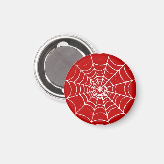 Rotes Web Magnet (Vorderseite/Rückseite)