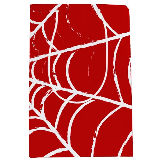 Rotes Web Mittlere Geschenktüte (Vorderseite)