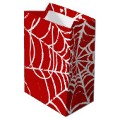 Rotes Web Mittlere Geschenktüte (Rückseite Schrägansicht)