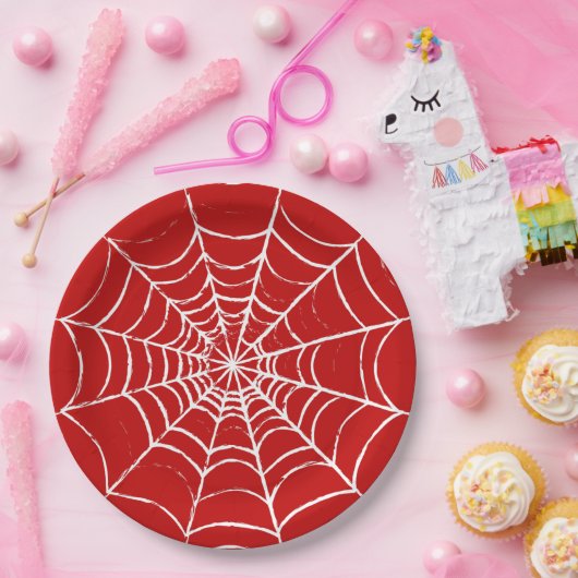 Rotes Web Pappteller (Party)