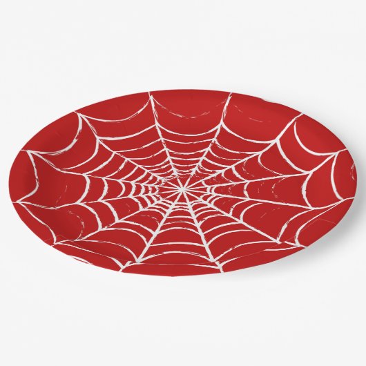 Rotes Web Pappteller (Schrägansicht)