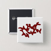 Rotes Weedaula Button (Vorne & Hinten)