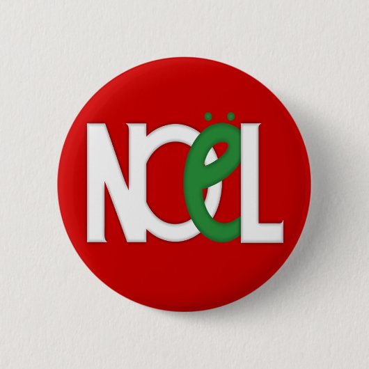 Rotes WEIHNACHTEN Button (Vorderseite)