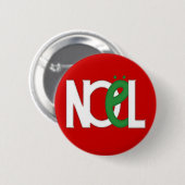 Rotes WEIHNACHTEN Button (Vorne & Hinten)