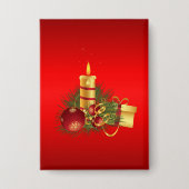 Rotes Weihnachten Button (Vorderseite)