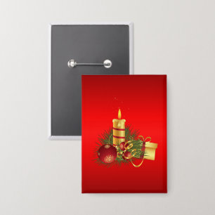 Rotes Weihnachten Button