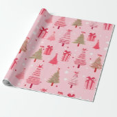 Rotes Weihnachten Geschenkpapier (Ungerollt)