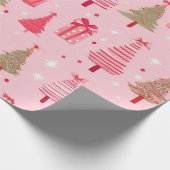 Rotes Weihnachten Geschenkpapier (Ecke)