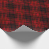 Rotes Weihnachten kariert Geschenkpapier (Ecke)