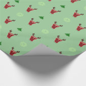 Rotes Weihnachten Nase des glücklichen Geschenkpapier (Ecke)