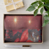 Rotes Weihnachts-Blumenmuster-Tissue-Papier Seidenpapier (Geschenk)