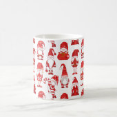 Rotes Weihnachts-Gnom-Charakter-Muster Kaffeetasse (Mittel)