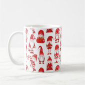 Rotes Weihnachts-Gnom-Charakter-Muster Kaffeetasse (Links)