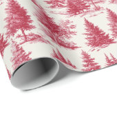 Rotes Weihnachts-Toile Geschenkpapier (Rolleneckpunkt)