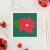Rotes Weihnachts-Weihnachtsstern Serviette (Beispiel)