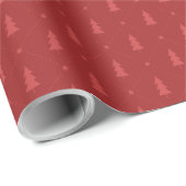 Rotes Weihnachtsbaum-Muster Geschenkpapier (Rolleneckpunkt)