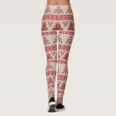 Rotes Weihnachtsbaum-nordisches Leggings (Rückseite)