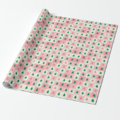 Rotes Weihnachtsbaum-Verpackungspapier Geschenkpapier (Ungerollt)