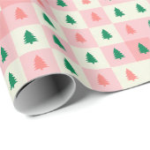Rotes Weihnachtsbaum-Verpackungspapier Geschenkpapier (Rolleneckpunkt)