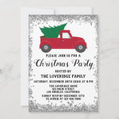 Rotes Weihnachtsbaum Weihnachtsfest Weihnachtsfest Einladung (Vorderseite)