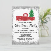 Rotes Weihnachtsbaum Weihnachtsfest Weihnachtsfest Einladung (Stehend Vorderseite)