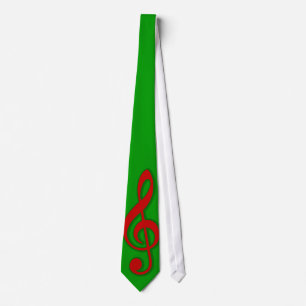 Rotes Weihnachtsdreifacher Clef Krawatte