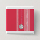Rotes Weihnachtsfest Button (Vorderseite)