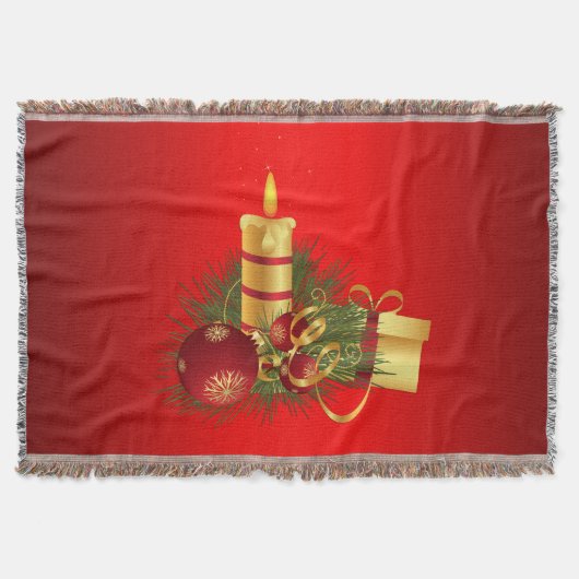 Rotes Weihnachtsfest Decke (Vorderseite)