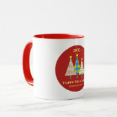 Rotes Weihnachtsfest der Firma Tasse (Vorderseite Links)