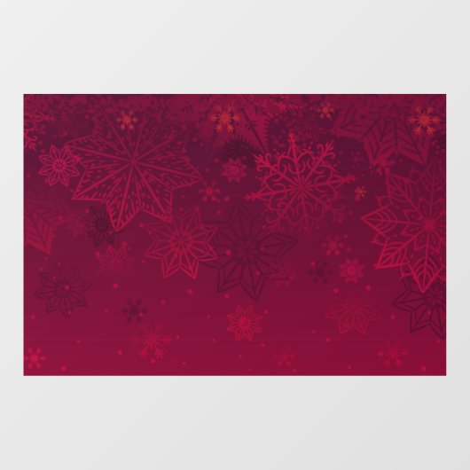 Rotes Weihnachtsfest Fensteraufkleber (Blatt)