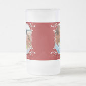 Rotes Weihnachtsfest Foto Mattierte Tasse mit grün (Mittel)