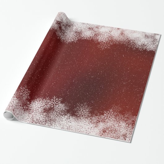 Rotes Weihnachtsfest Geschenkpapier (Ungerollt)