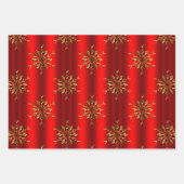 Rotes Weihnachtsfest Geschenkpapier Set (Vorderseite 3)