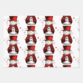 Rotes Weihnachtsfest Geschenkpapier Set (Vorderseite 2)