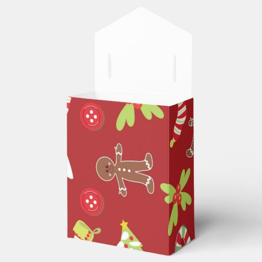 Rotes Weihnachtsfest Geschenkschachtel (Geöffnet)