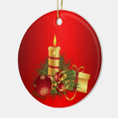 Rotes Weihnachtsfest Keramik Ornament (Links)