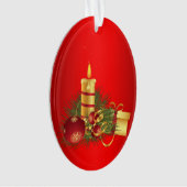 Rotes Weihnachtsfest Ornament (Vorderseite)