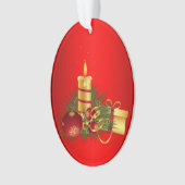 Rotes Weihnachtsfest Ornament (Vorderseite)