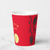 Rotes Weihnachtsfest Pappbecher (Links)